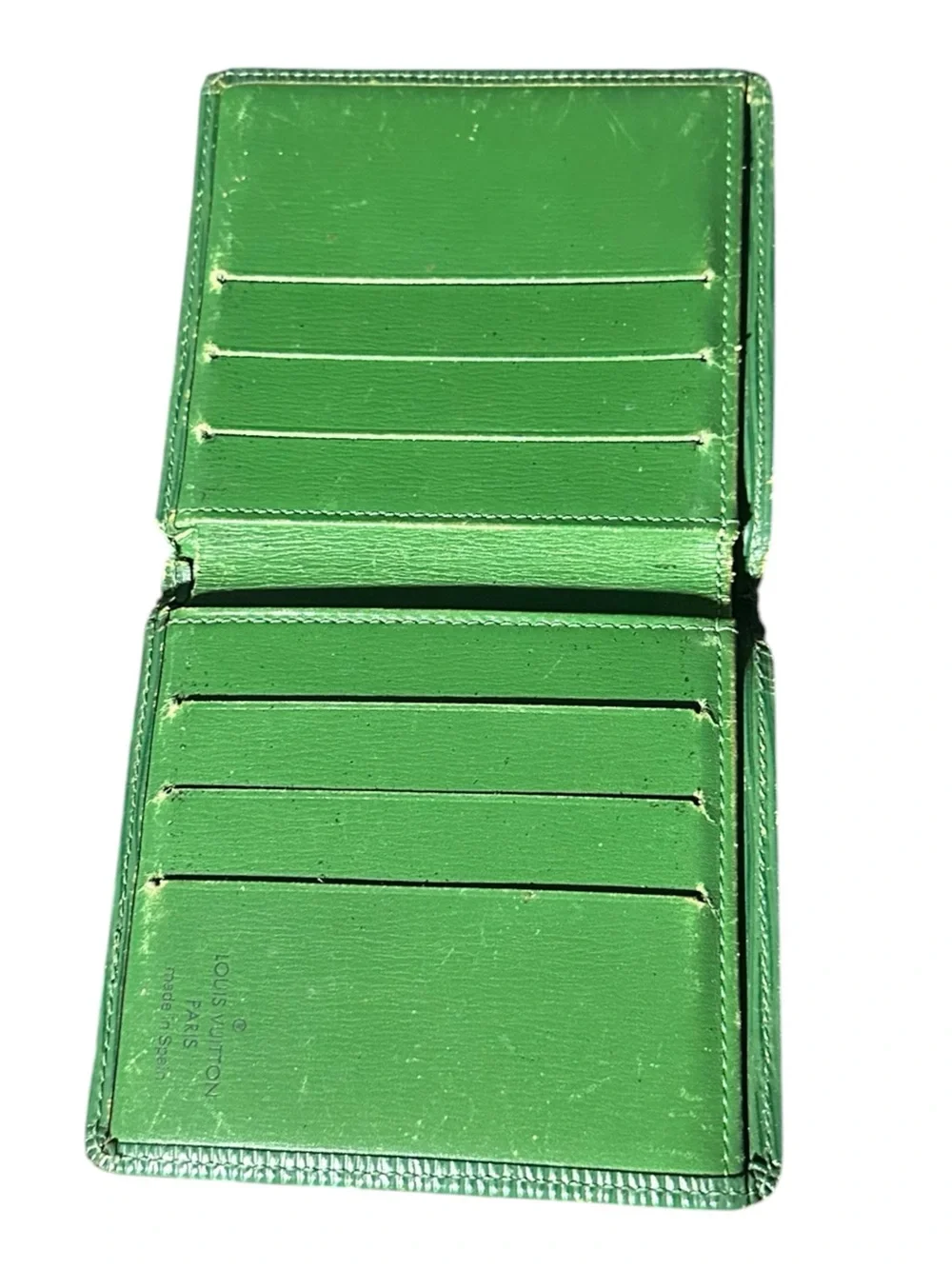 Authentic Vintage Green Louis Vuitton Epi Leather Wallet